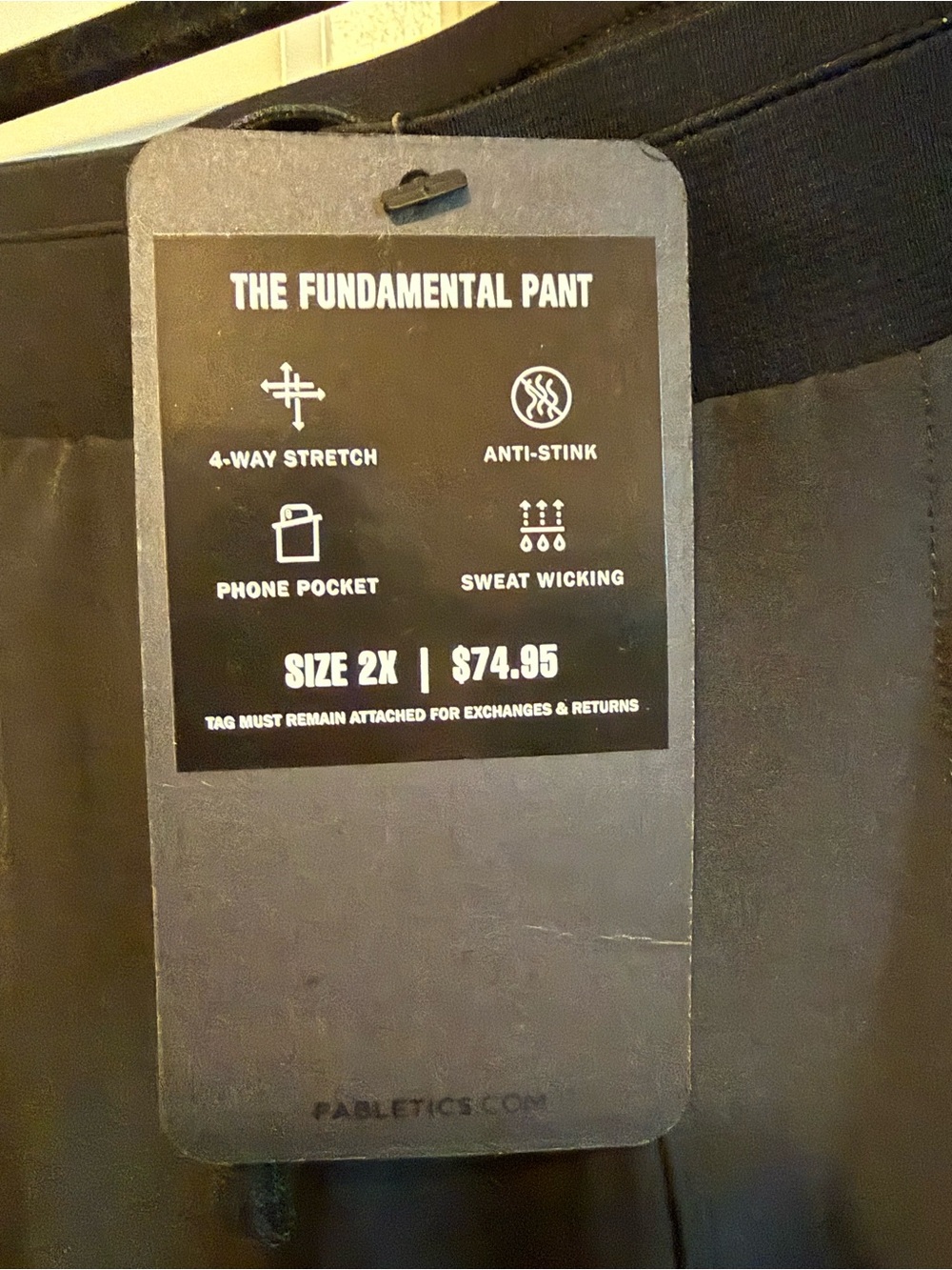 Fabletics Men’s Black Athletic Joggers - Picture 2 of 3